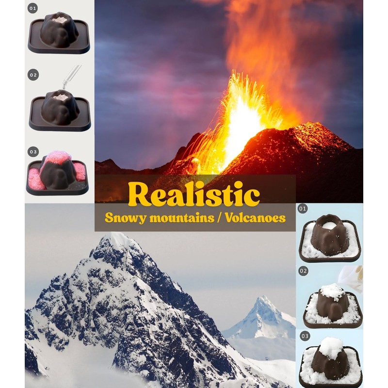 JINKEYULV Volcano Science Kit 10 Pcs - DIY Demonstration Model