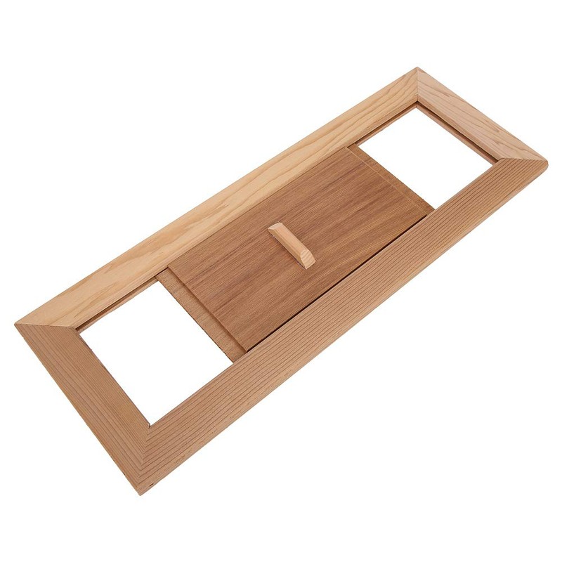 Solid Cedar Sauna Vent Panel Air Wooden Adjustable Room Ventilation