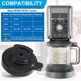 Outer Bowl Lid for NC500 Ice Cream Maker, Reusable Creami Deluxe Lid Replacement, Creami Accessories Compatible with NC500/NC501 Series (NO Paddle)