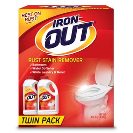 Iron OUT Rust Stain Remover Powder, Remove Rust Stains in Bathrooms, Kitchens, Laundry, and Outdoors, 4.75 Pounds, 2-Pack
