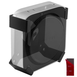 IFCASE - Soporte para Mac mini M4 Pro, soporte VESA detrás del monitor, debajo del computadora, soporte de pared para Mac mini M4/M4 Pro 2024 con calcomanía (negro)