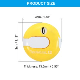 PATIKIL Golf Score Counter, Mini Golf Shot Stroke Attachment Counter Clicker Clip for Golfers Glove Bag Hat, Yellow White