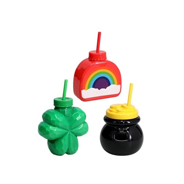 Greenbrier Set of 3 St. Patrick's Day Novelty Cups with