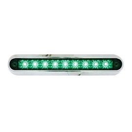 GG Grand General 76096 Green/Green Light Bar (6.5" 9 LED with Clear Plastic Base Mount)