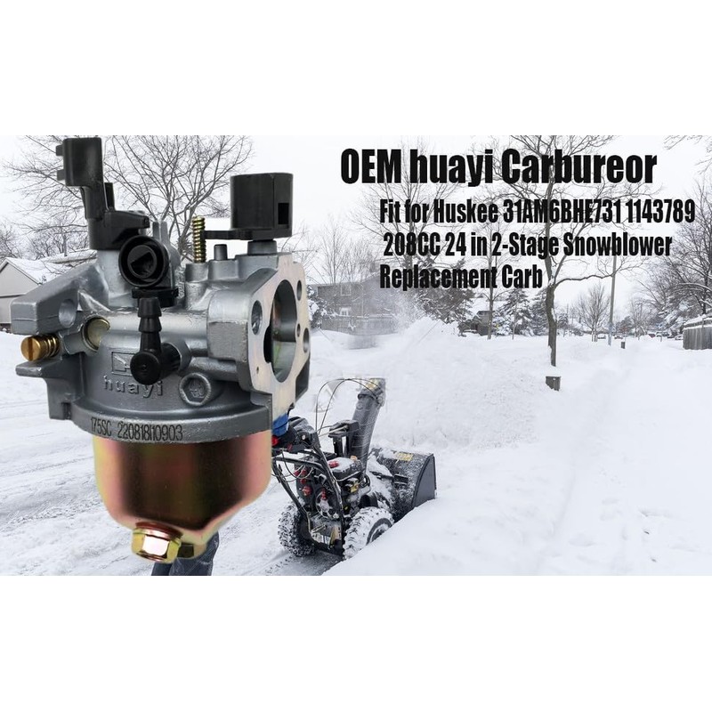 Huayi Carburetor Compatible with Huskee 31AM6BHE731 1143789 208CC 24 in