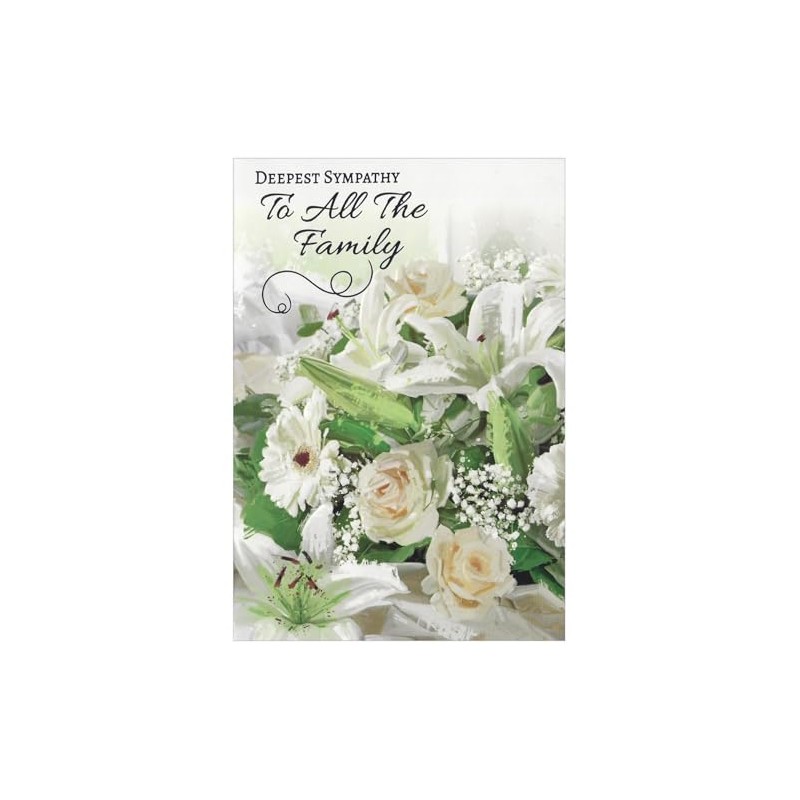 Sympathy Card - To All The Family - 7.5" x