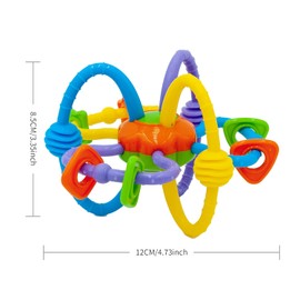 Rose Rattle Teething Ball for Babies - Soft Sensory Development Toy - Multifunctional Teething Relief - Motor Skills Enhancement Toddler Toy Balls