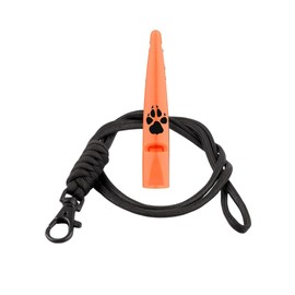 The Dog Lady (TDL) TDL Dog Whistle with Lanyard, Recall and Train Long Distance Dogs, Good Frequency for Most Breeds, Consistent (Orange with Black Rope)