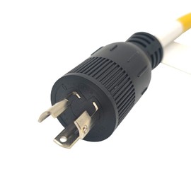 Parkworld 63579 Adapter Cord Locking L5-15 Plug to Household 5-15 Tri-Outlet (2 feet)
