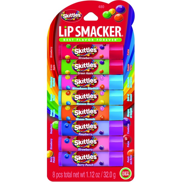 Lip Smacker Skittles Party Pack, 8 Count (Pack of 1)