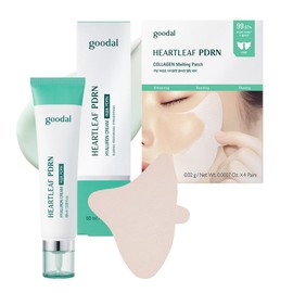 Goodal [SET] Goodal Houttuynia Cordata PDRN Hyaluronic Cream 60ml + Collagen Melting Patch (4 Sheets), 1 Pack / [SET]구달 어성초 PDRN 히알루론 크림 60ml + 콜라겐 멜팅 패치 4매, 1개