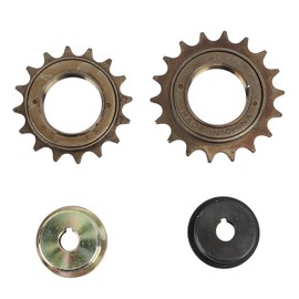 2PCS Freewheel Left Drive Adapter Set Iron 16T 18T Bike Freewheel Flywheel Cycling Accessories for Replacement Modification Gold and Black