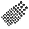Unbranded 62 pcs Black Cut Engine Topper Bolt Caps Cover