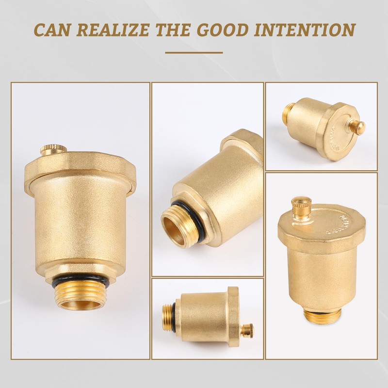 LALAGO Automatic Quick Bleeder DN15 1/2 Inch Bleed Valve, Brass