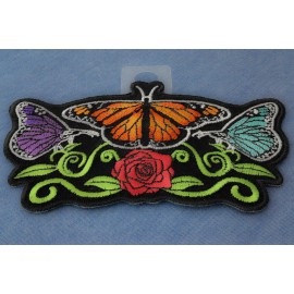 Ivamis Butterflies and Flower Ladies Patch - 4.5x2.8 inch - P5996