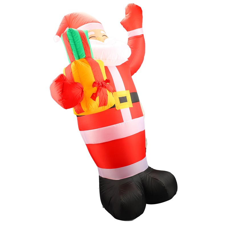 4.92ft Inflatable Outdoor Santa Decoration with Built in LEDs for