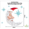 Santa Moon & Stars Christmas Window Cling Sticker by Stickers4