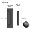 Ravinte 4 Pack Black Sliding Closet Door Handles Black Flush