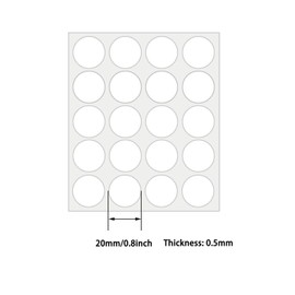 160 Pcs Round Clear Double Sided Adhesive Dots, 20 mm Removable Sticky Putty for Wall Hanging (20mm,160Pcs)