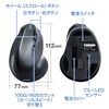 Sanwa Direct 400-MA092SR Ergonomic Mouse, Wireless Tendonitis Prevention, Silent, 5
