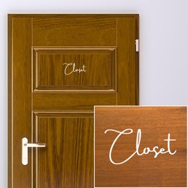 nicotto Room Sign, Door Sticker, Closet Closet, Seal, For Rental, Stylish, Stylish, Cut Letters, Cutting Sheet, 2.6 x 5.1 inches (6.5 x 13 cm), Indoor Use (White)