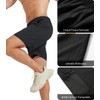 LECOONMX Shorts Deportivos Hombre 2 en 1 para Correr con
