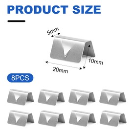 FENGRUI Wind Deflector Clips,8 Pcs Durabled Stainless Steel Wind Rain Deflector Fitting Clips Compatible with Heko G3,Automotive WindDeflector Retaining Clips for Enhance Vehicle Protection
