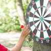 Cork Dartboard, Includes 4 Darts Metal Tip, Professional Number Ring