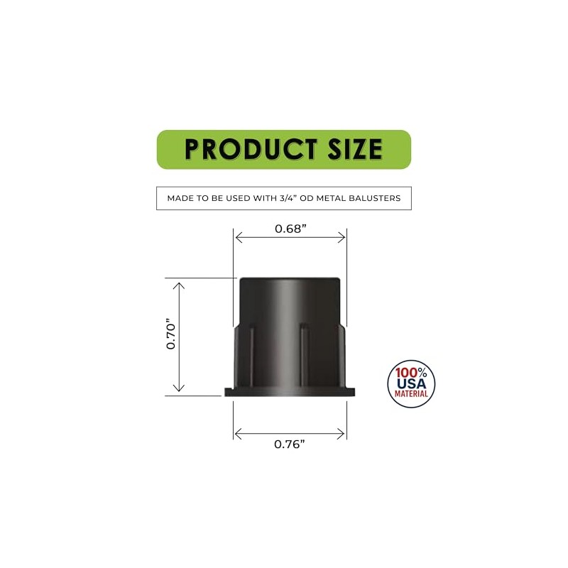 Fence & Deck Rite Baluster Connectors for 3/4" Metal Balusters