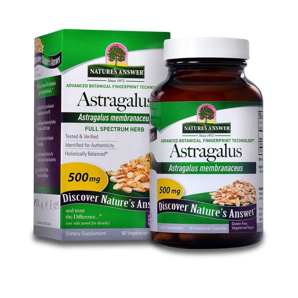 Nature's Answer Astragalus Root Capsules 90 Count | Immune Support | Promotes Cardiovascular Health | Natural Stress Reliever