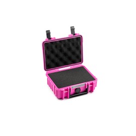 B&W International Outdoor 500 Transport Case (PP.23) Pink - with Cube Foam - Waterproof (IP67), Dustproof, Impact Resistant & Extremely Robust