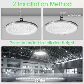 Paideste UFO LED High Bay Light: 500W LED Shop Light 6500K Bay Lighting IP65 Waterproof for Barn Garage Workshop