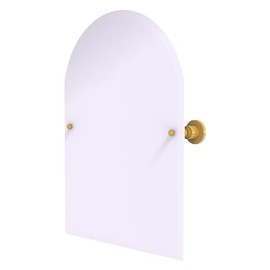 Allied Brass AP-94-SGL Frameless Arched Top Tilt Mirror with Beveled Edge, Spanish Gold