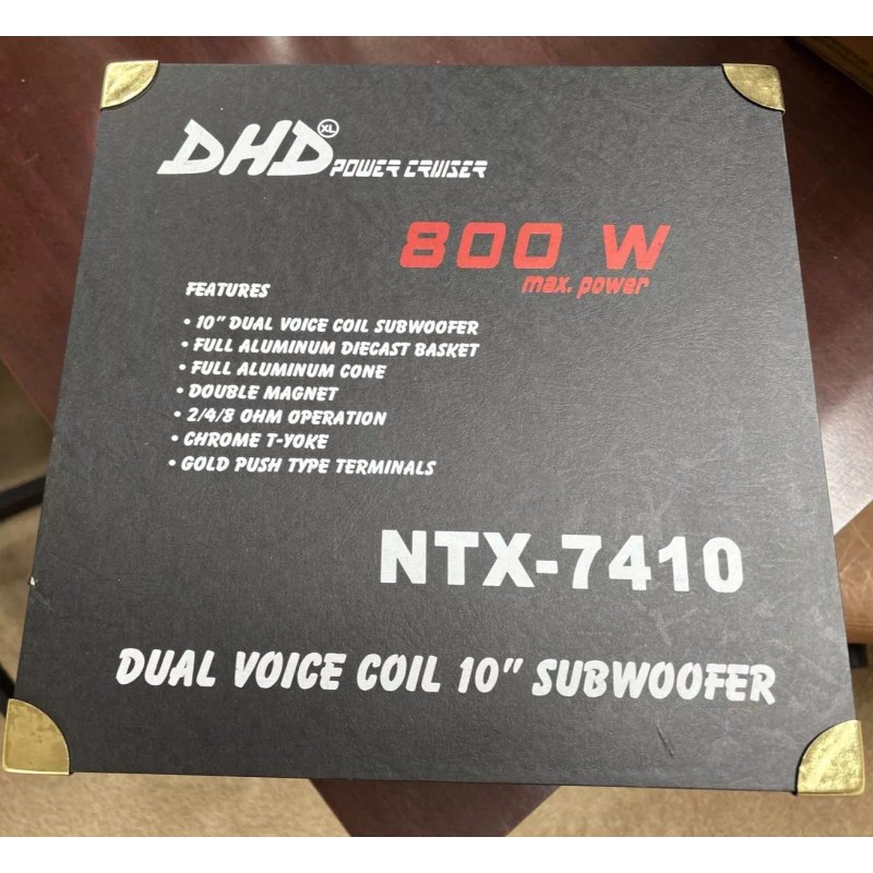 DHD NTX-7410 10” Woofer DVC 800 Watts Max Red Color