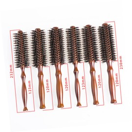 FOMIYES 3pcs Boar Bristle Hair Brush Comb Round Comb Brush for Shiny Silky Hairstyle