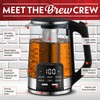 Gourmia Electric Programmable Glass Kettle – 1.7L Temperature Control Tea