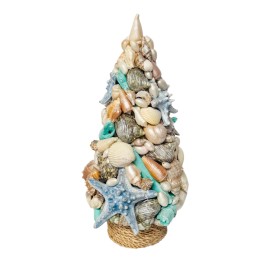 Holiday Tree Coastal Shell Tabletop Tree