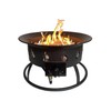 AZ Patio Round Portable Camp Fire Pit in Black