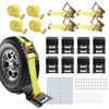 1500LBS Wheel Chock Tie Down Kit for Trailer & Pickup