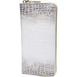Bliss Leather 10514-100-354 Himalayan Crocodile Embossed Long Wallet, Men's, Genuine Leather, Cowhide Leather, Round Zipper, Large Capacity, Includes Coin Pocket, Card Capacity, Multi-Function, Made in Japan, Many Pockets, Billfold