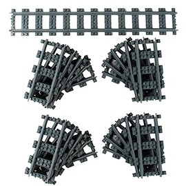 NW Train Track City Train Road Track Building Sencery Accessories DIY Building Set Compatible All Major Brands (20pcs Straight)