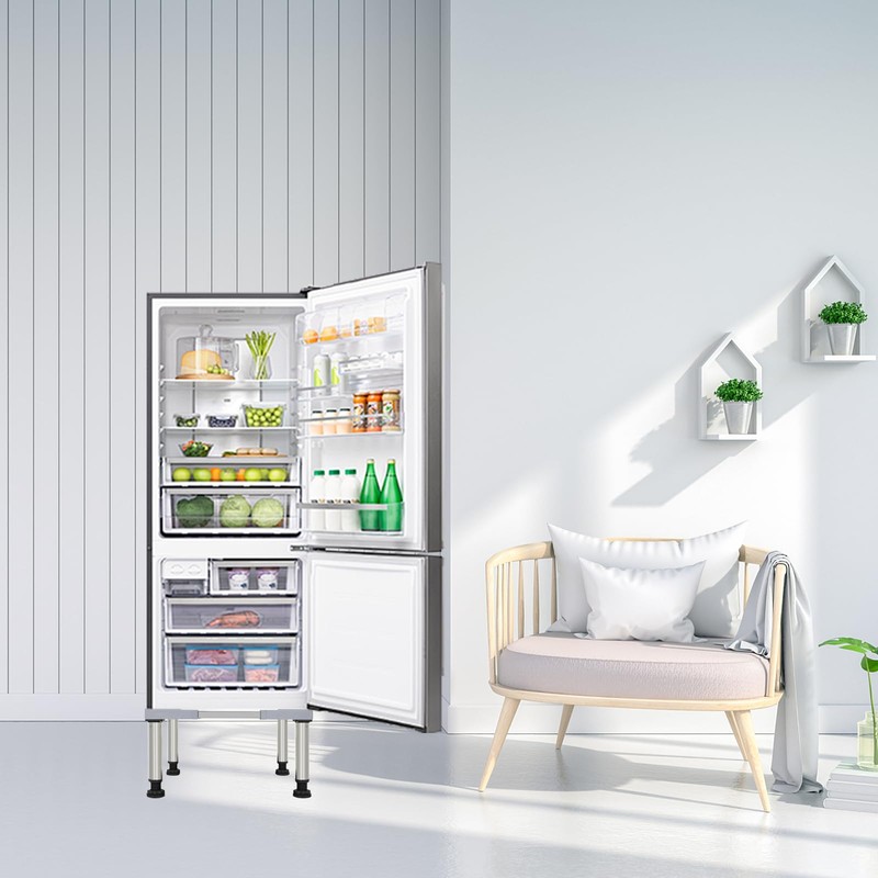 HEYLEAYAR Mini Fridge Stand, Universal Adjustable Washing Machine Stand with