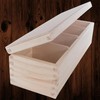 WooDeeDoo Tea Box with Wooden Compartment, Wood, 4 Compartments