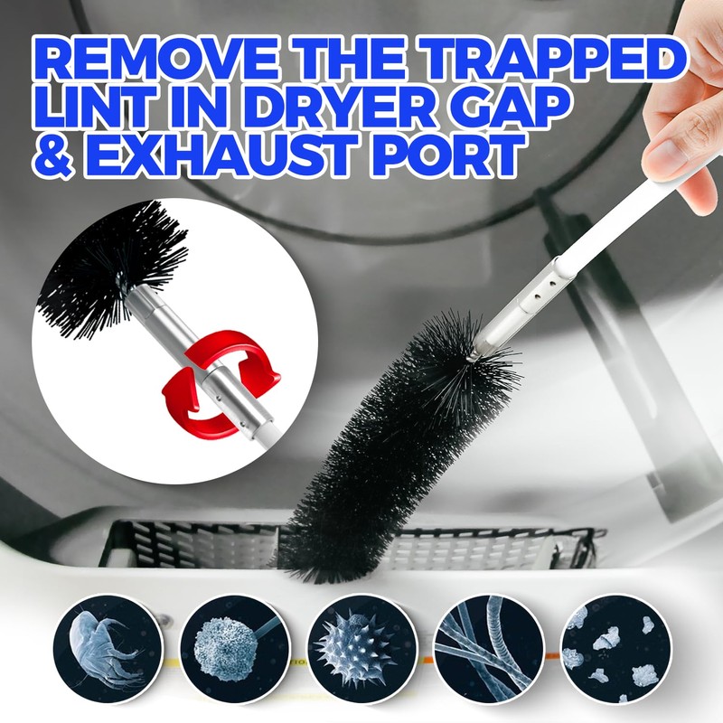 Holikme 30 Feet Dryer Vent Cleaner Kit, Flexible Lint Brush