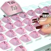 Zooplan 80 Pcs Self-Adhesive PC Keyboard Keys for Long Nails