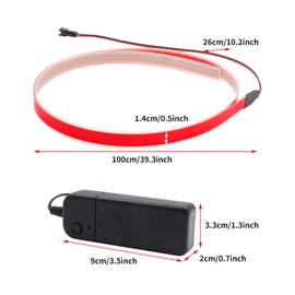 X-STYLE OLED Panel Lighting, 3 Modes, Tail Light, EL Lighting Panel, 3.3 x 3.3 ft (1 x 1 m), Red, DIY, Cutable, DIY Backlight, For Photography, Power Supply Unit Set, Set of 1 (Red)