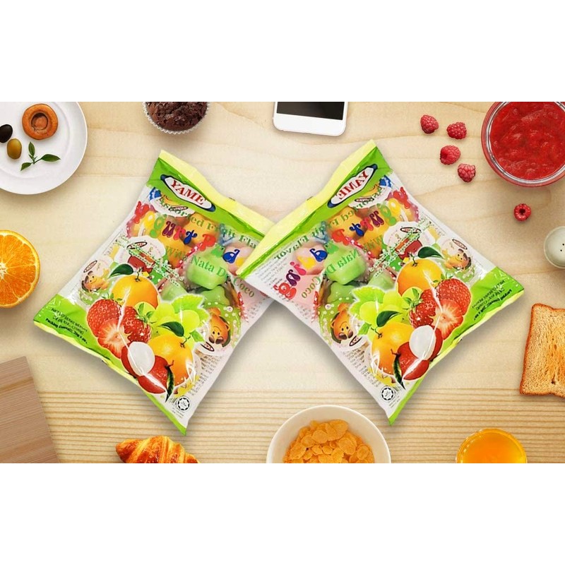 Yame Halal Assorted Pudding Cups with Nata De Coco Bag