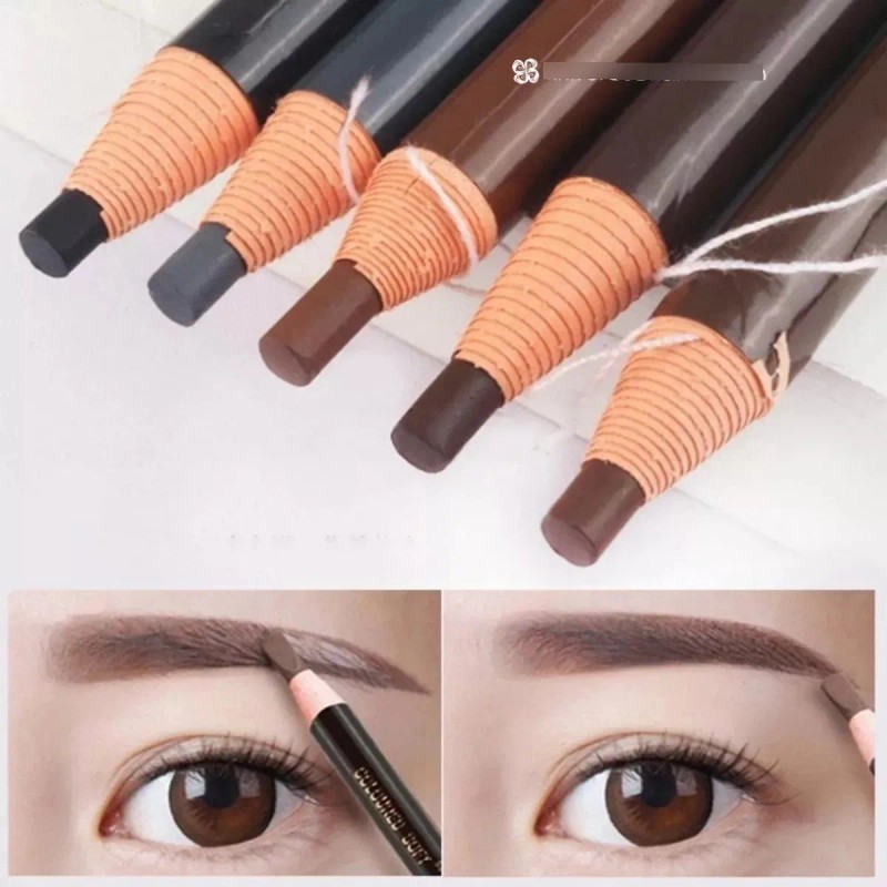 Lápiz Delineador Diseño Cejas + Brocha Doble Punta Kit 3pz