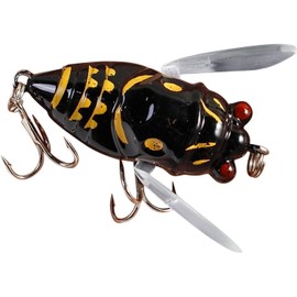 Cicada Fishing Catcher, Freshwater Attractant Lures, Fish Tackle Realistic Cicada Shaped Fake Catching Lures, Hook Reusable Swim Baits for Lake Pond