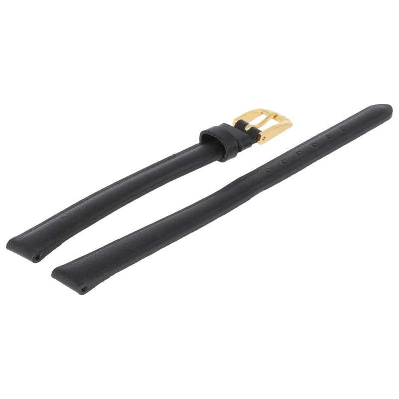 MARBURGER Watch Strap 10 mm Leather XL Smooth with Stitching